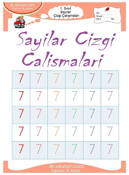 Çocuklar İçin Çizgi Çalışma Sayfaları 